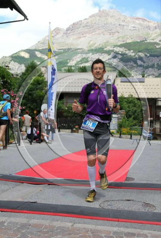 Michaël  à l'arrivée du Mara'trail 